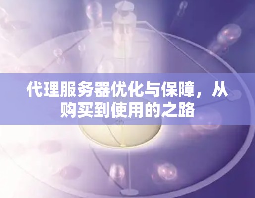 代理服务器优化与保障,从购买到使用的之路 代理服务器优化与保障,从购买到使用的之路